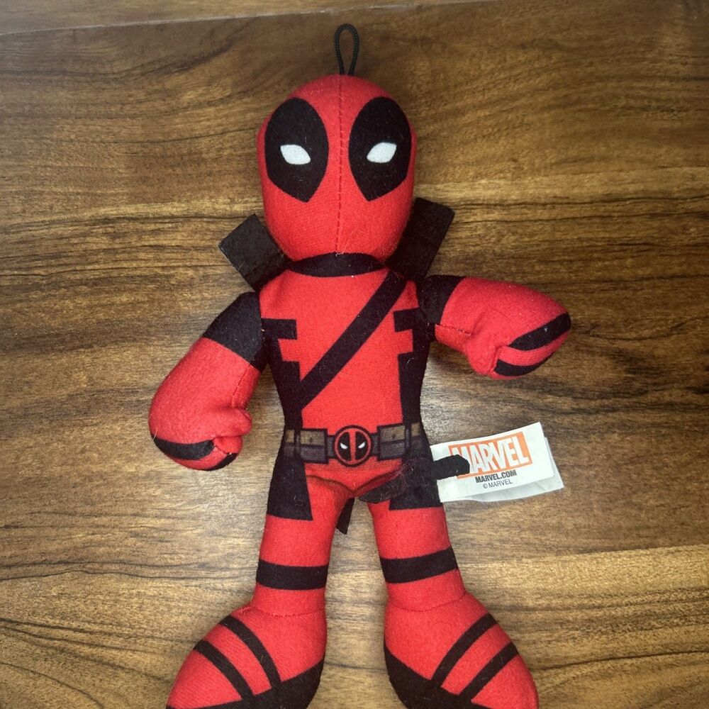 Marvel Comics Deadpool 10 Inch Stuffed Plush Toy Red Action Figure Black